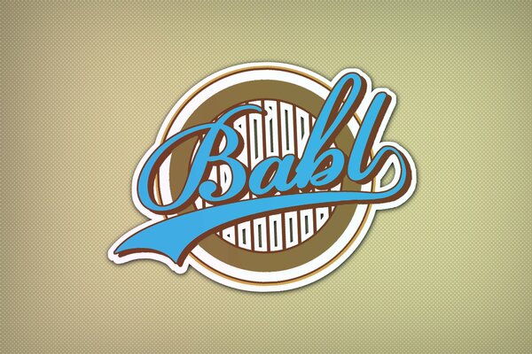 Stylish Babl logo on a pastel background