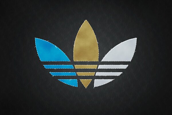 Immagine del logo adidas su sfondo nero