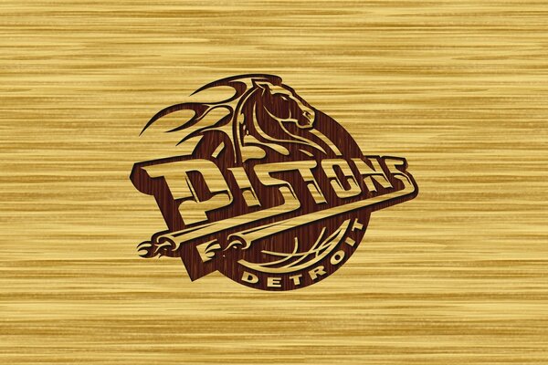 Logo Detroit sur fond de bois