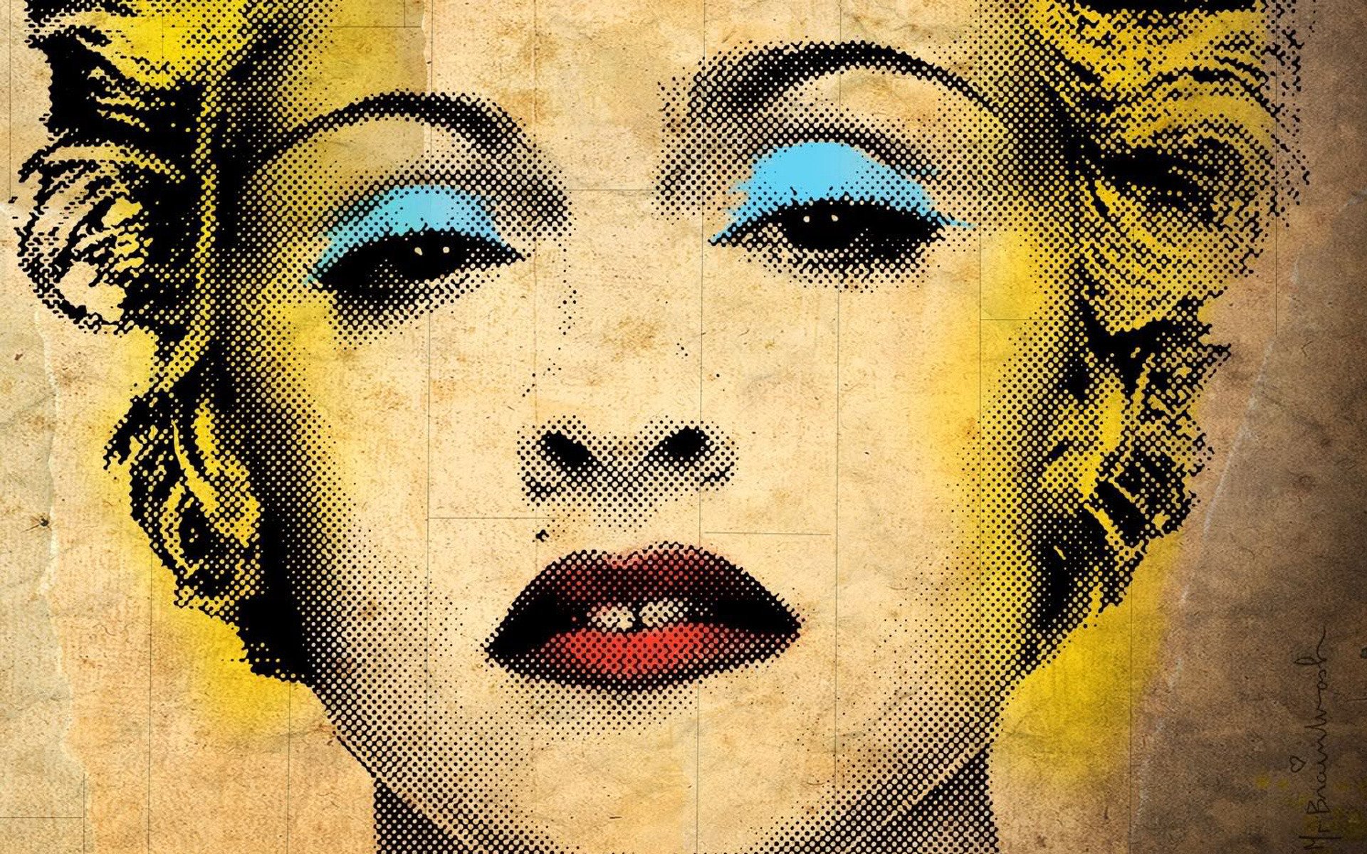 chanteur madonna visage vieillissement texture style