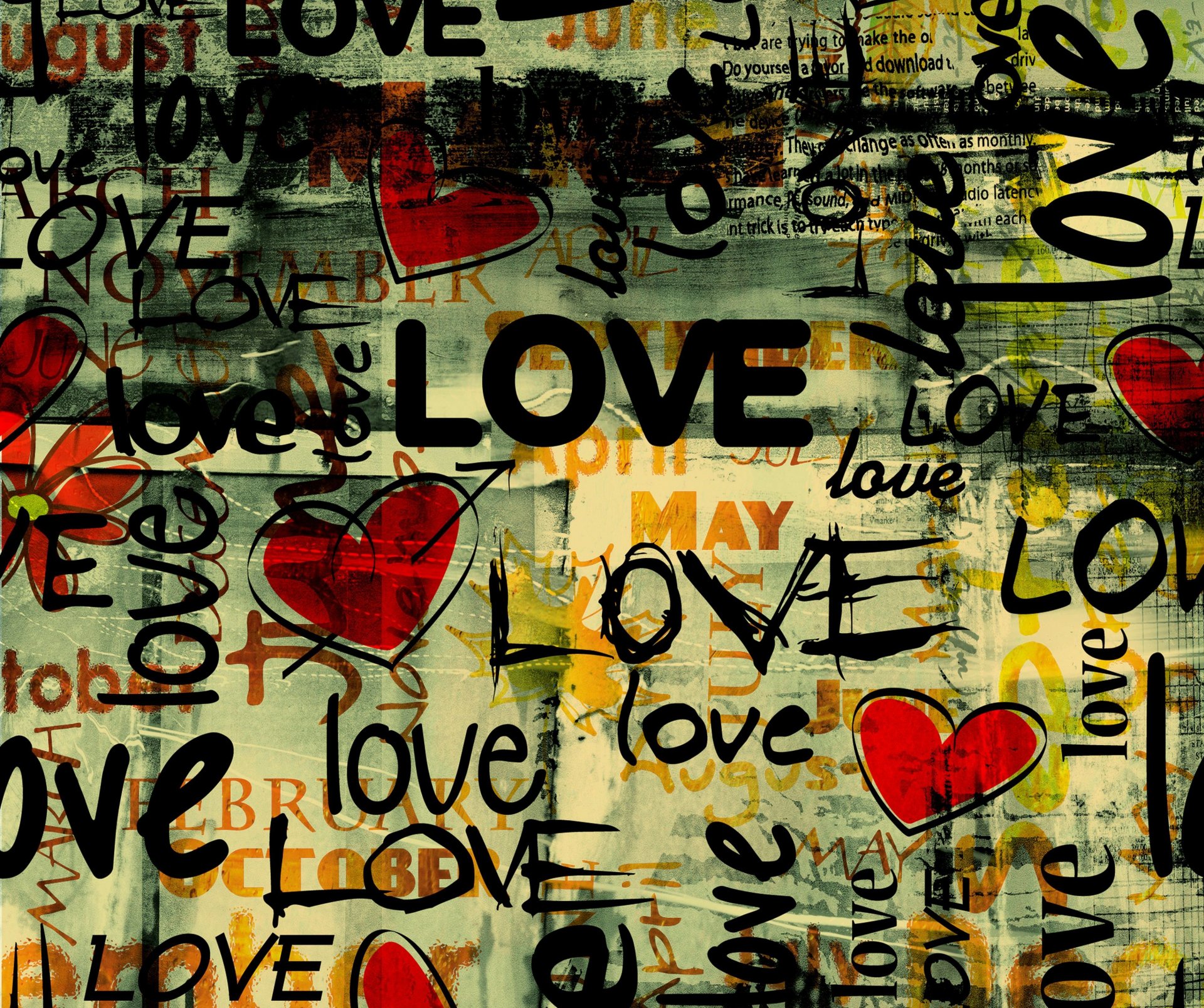 grunge amor estilo corazón amor estilo grande letras meses arte