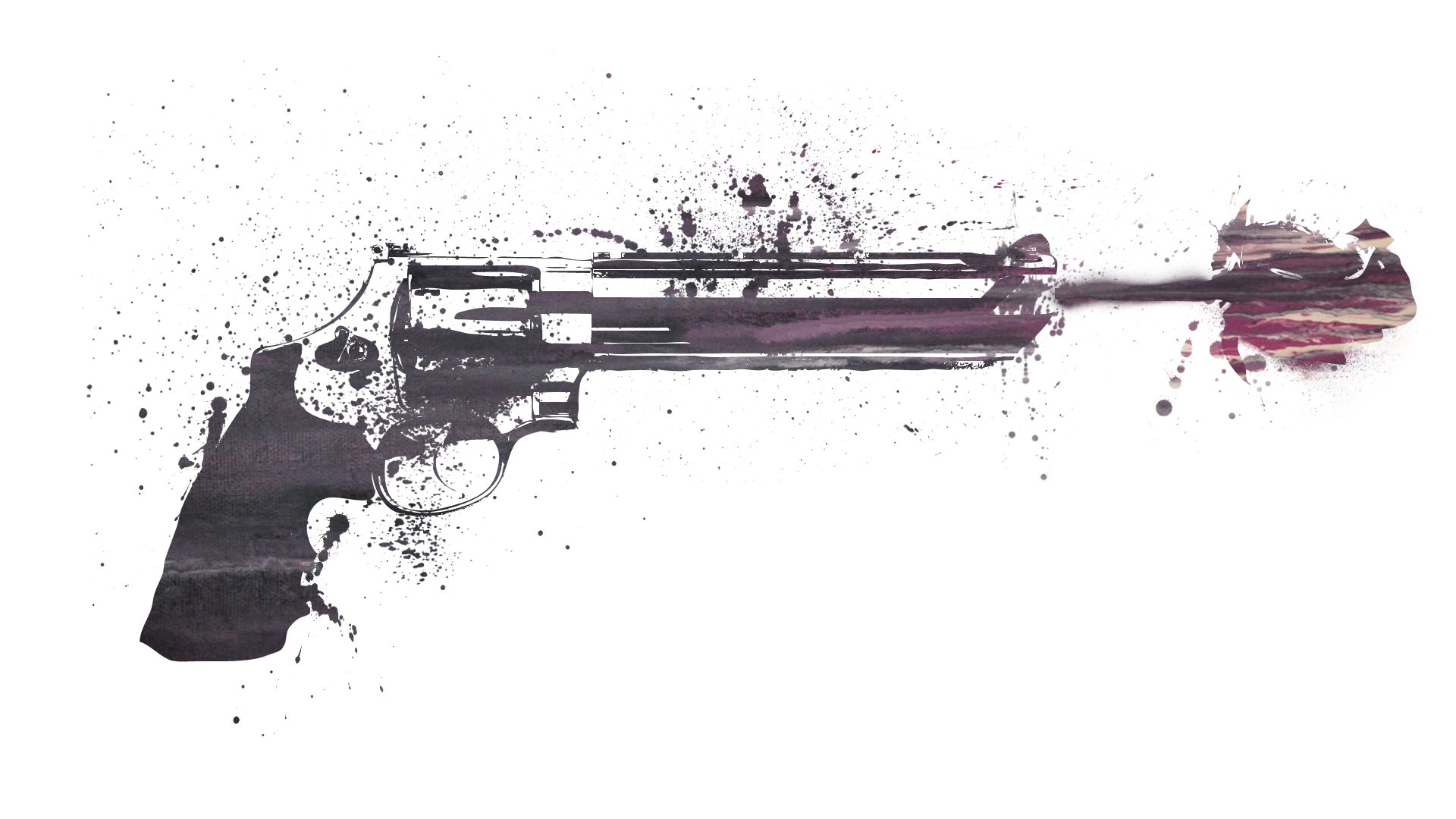 revolver arma modelli di disegno colpo di vernice immagine modelli di colore 1920x1080