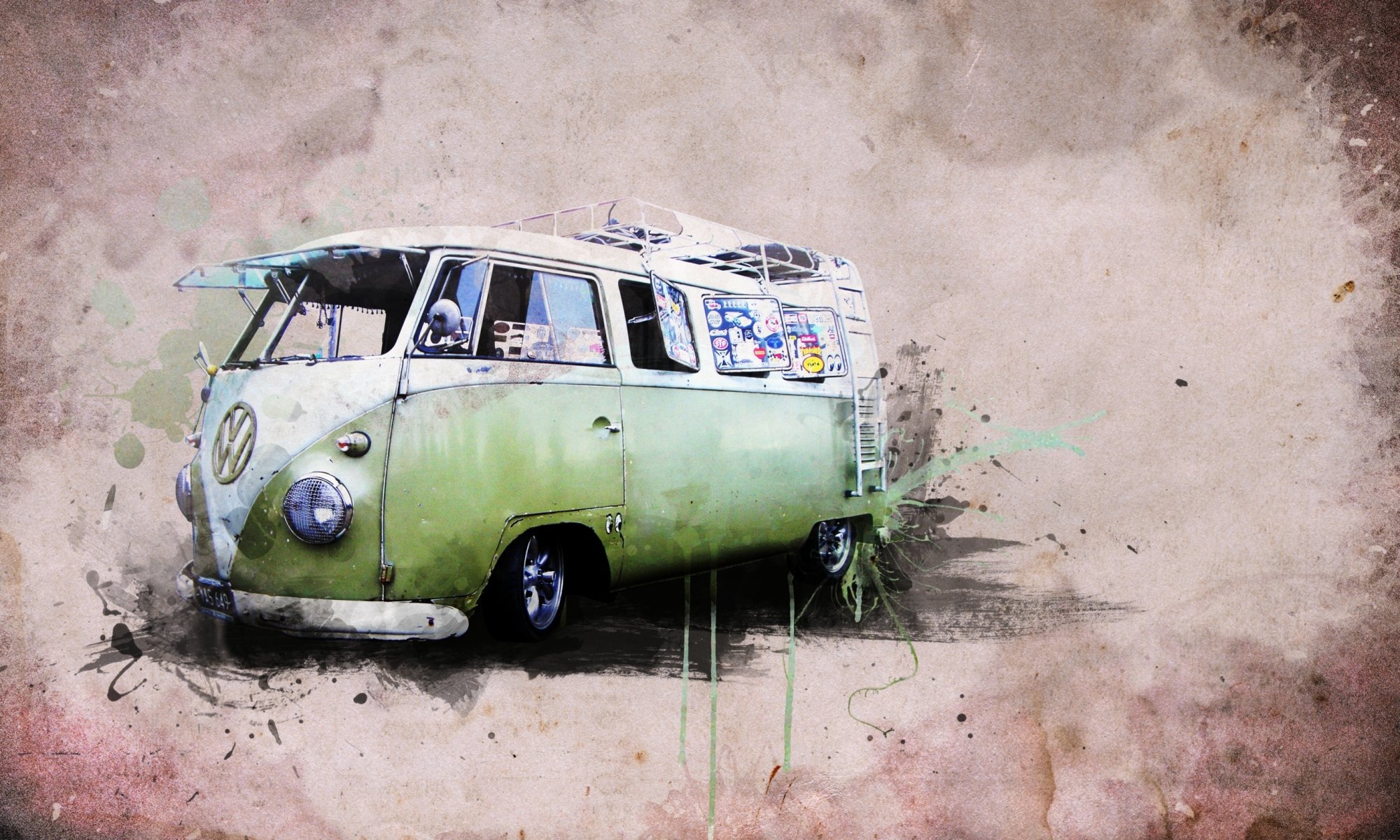 tyle creative creative hippie van volkswagen transporter 1 samba tire