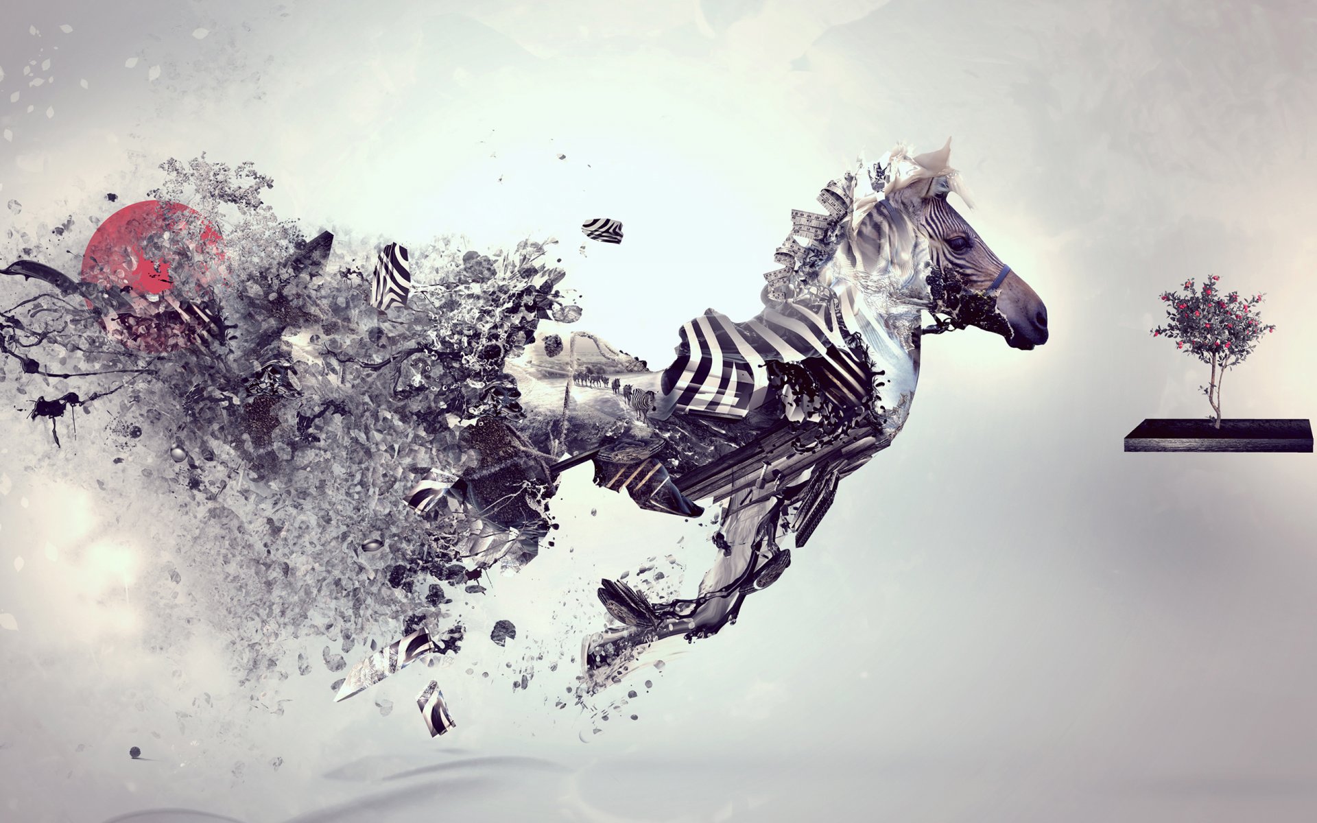 zebra creative style wallpaper creative gray