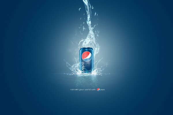 Pepsi logo spray drink
