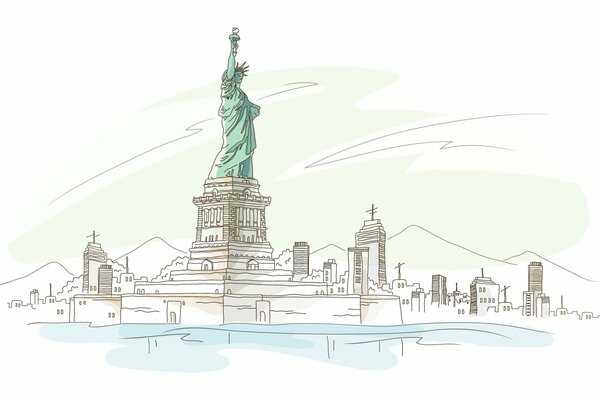 Statue américaine de la liberté. New York