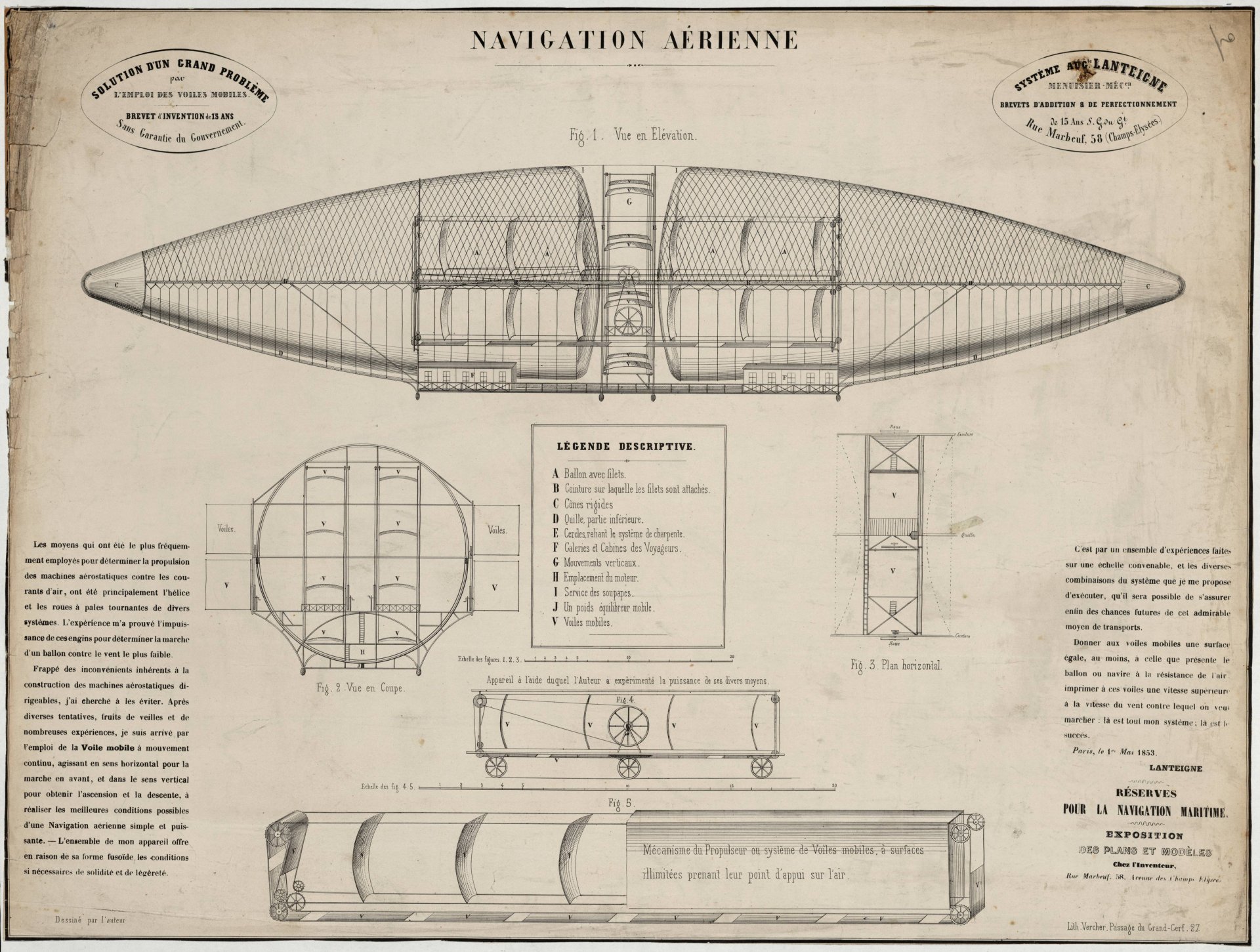 navegación aerienne montgolfiere dibujo