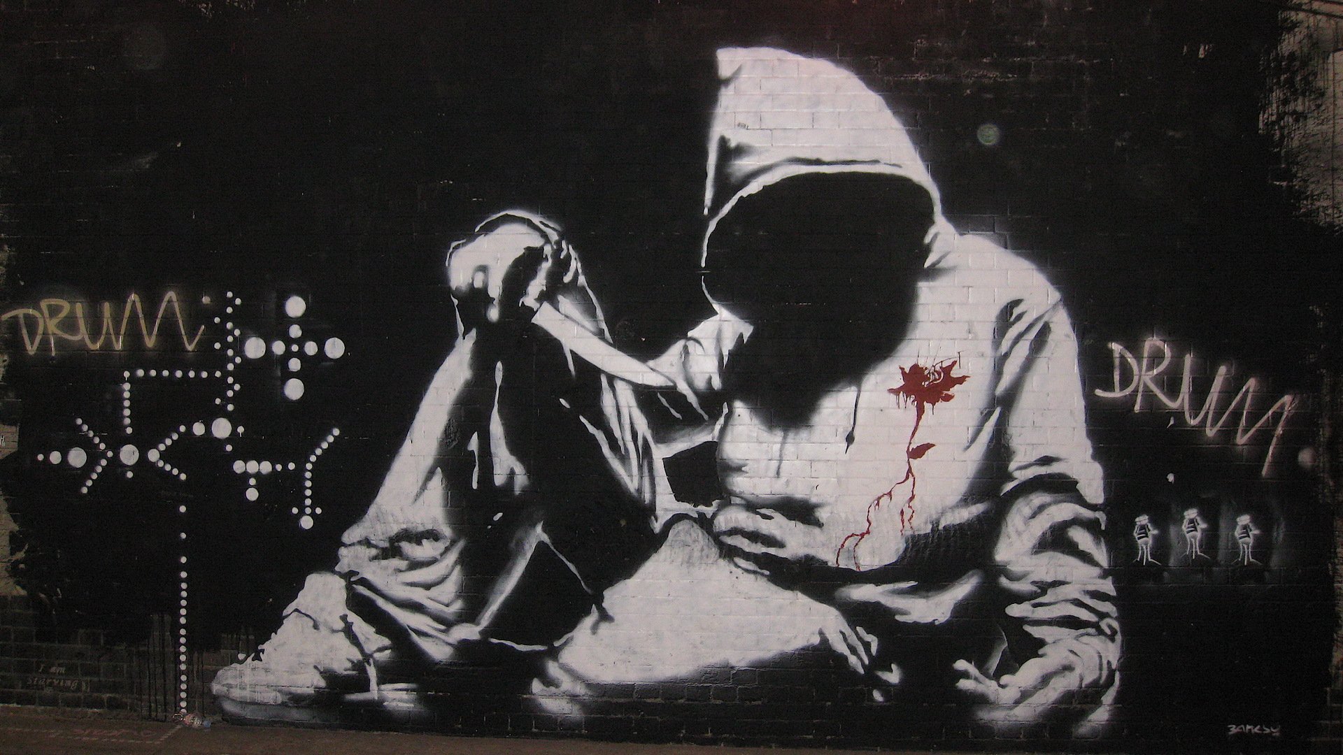 banksy hoodie graffiti