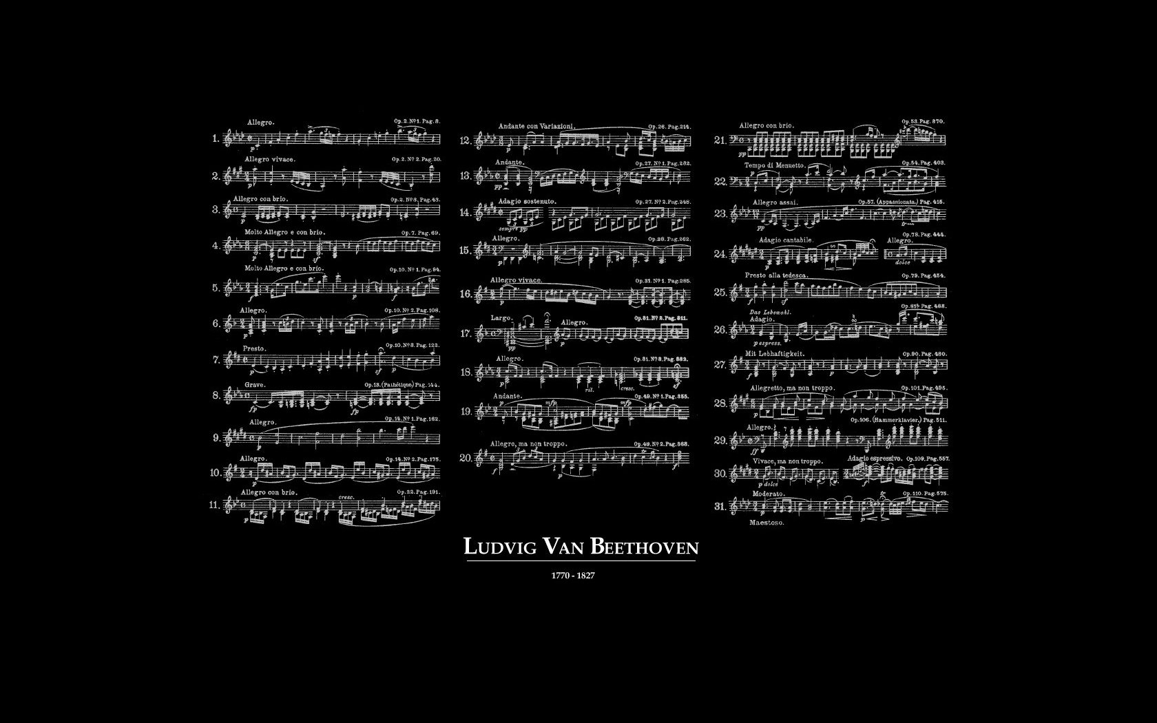 ludwig van beethoven notacja muzyczna minimalizm