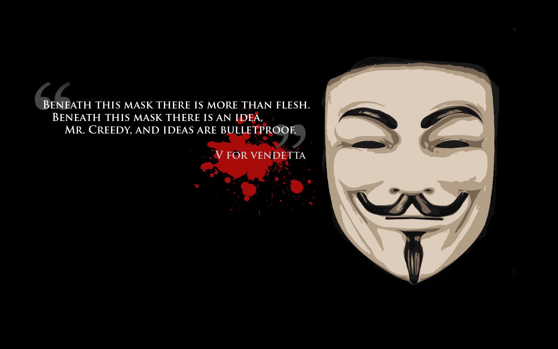 v vendetta quote mask black background freedom