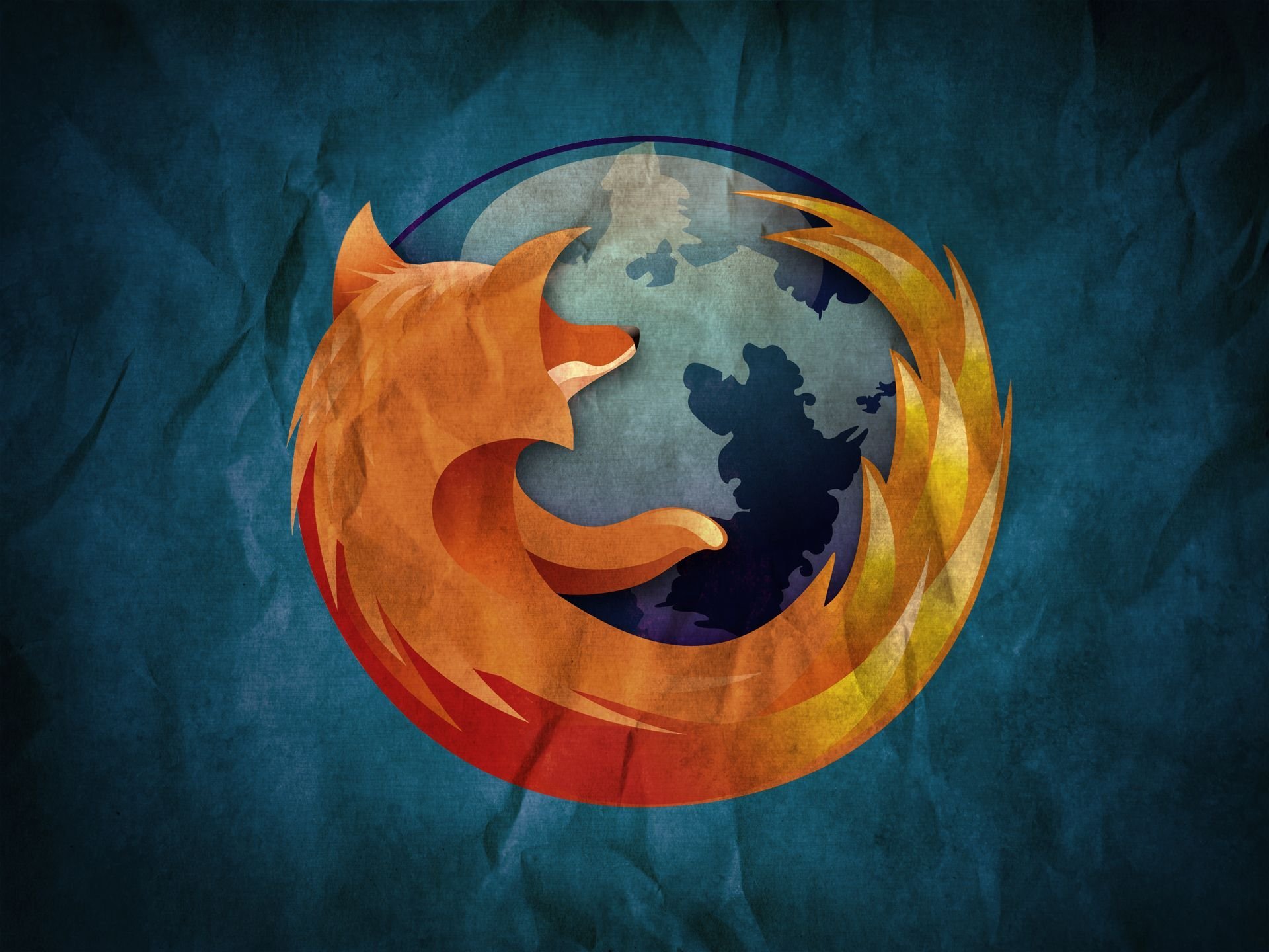 mozilla firefox fox planet background