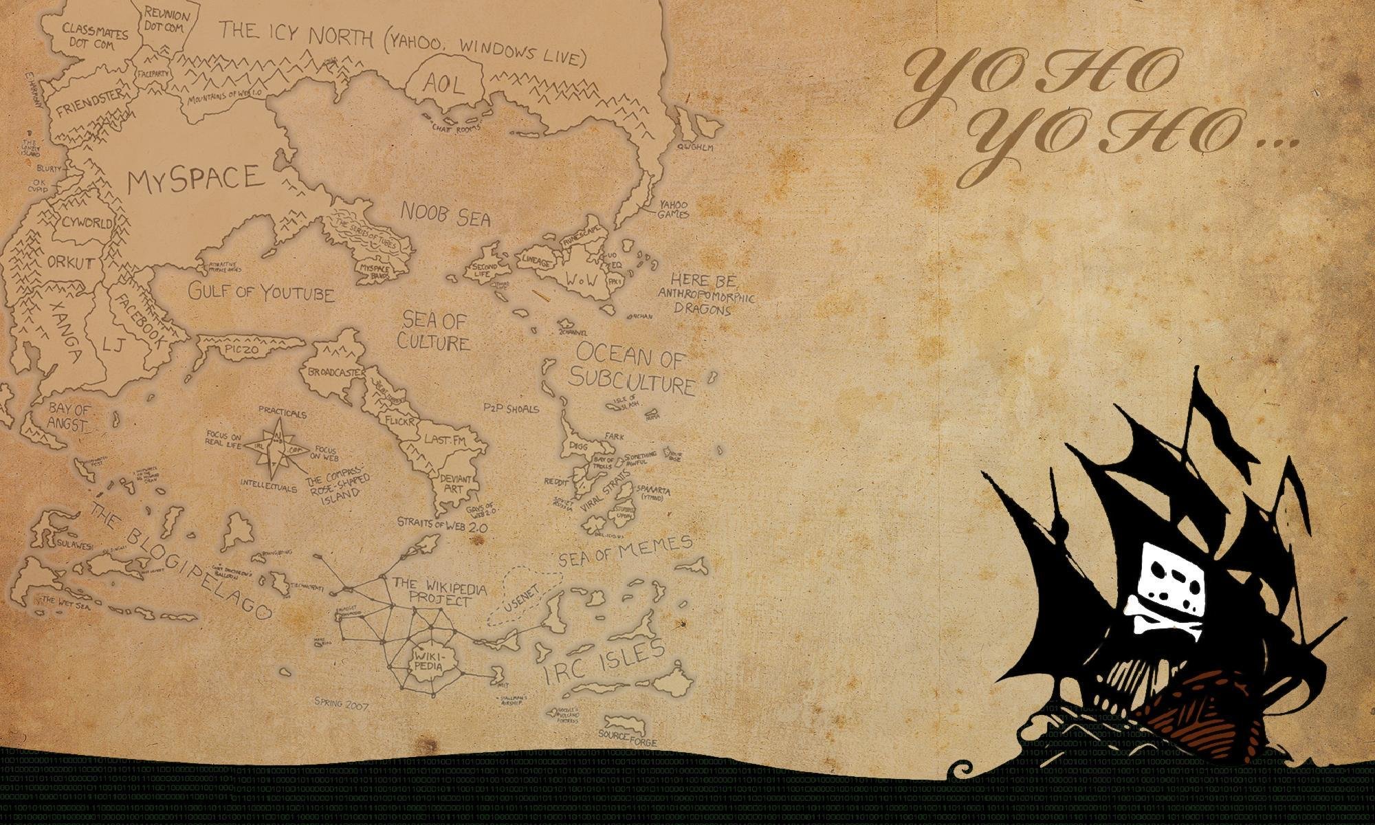 internet nave mappa pirate bay pirateria