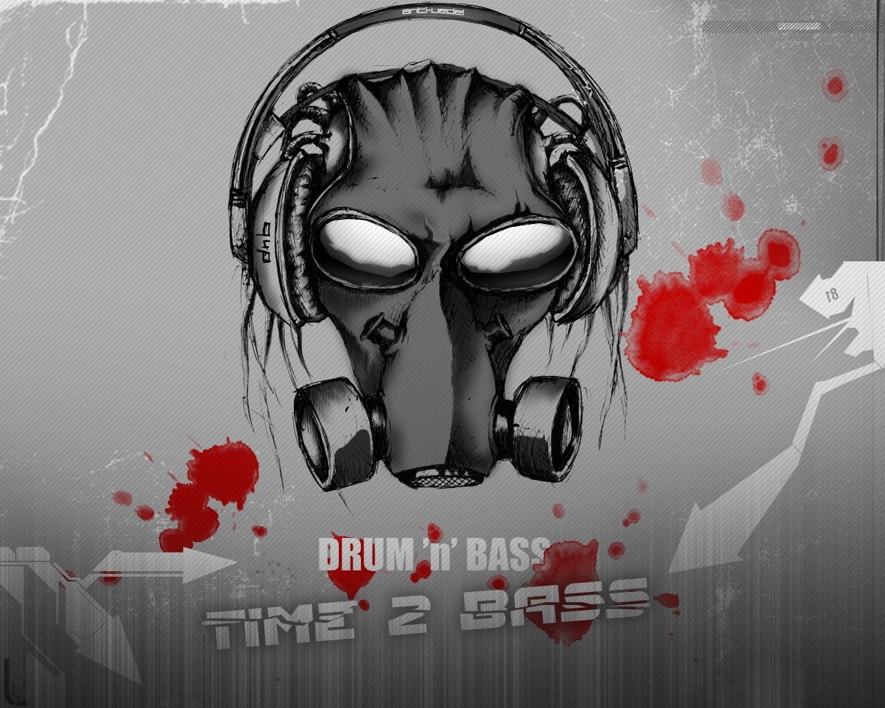 drum&39;n-bass zeit zum bass raubtier maske blut