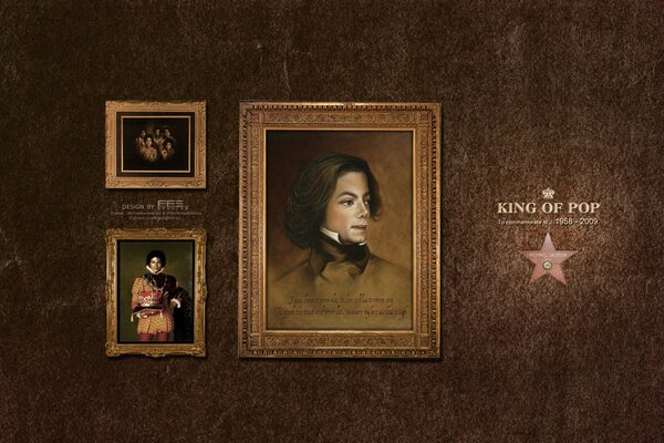 Peinture avec le roi de la pop Michael Jackson