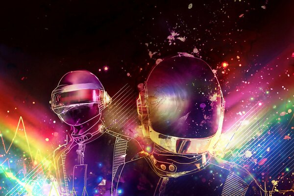 Space style. Music in graphics