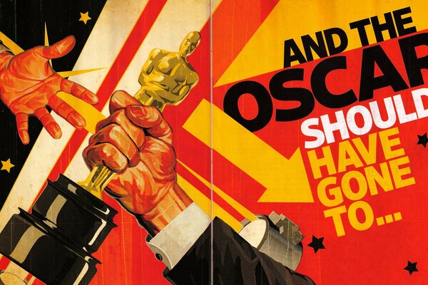 Cartel llamativo para ganar un Oscar