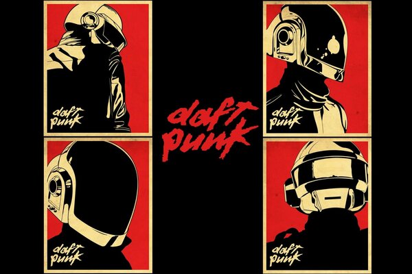 Very stylish daft punk poster