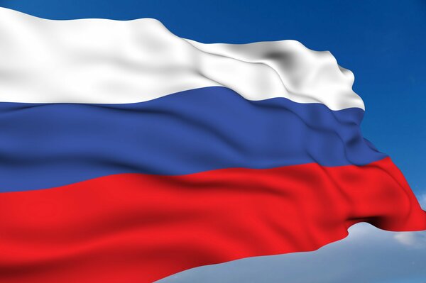 Flaga tricolor Federacji Rosyjskiej