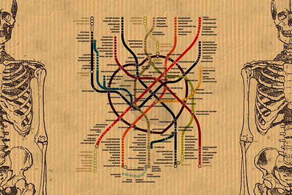 Moscow metro in the form of a heart