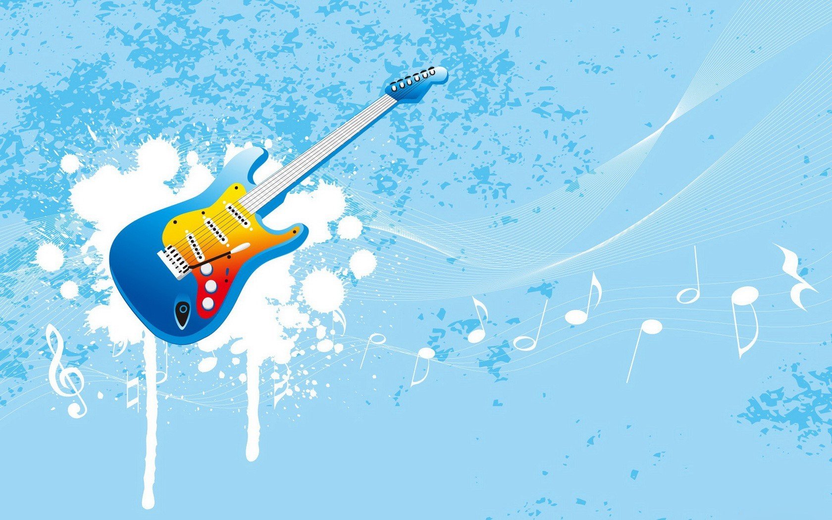 gitarre blau noten musik vektor