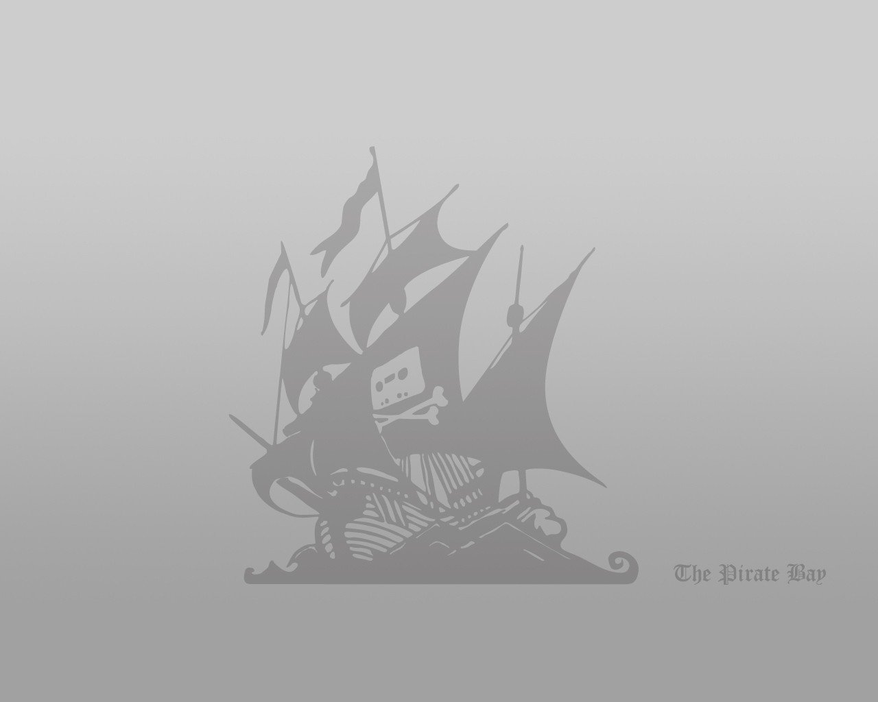 pirate bay piratería logotipo gris minimalismo