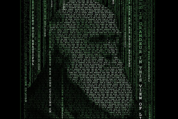 Typografisches Bild mit Darwin Matrix