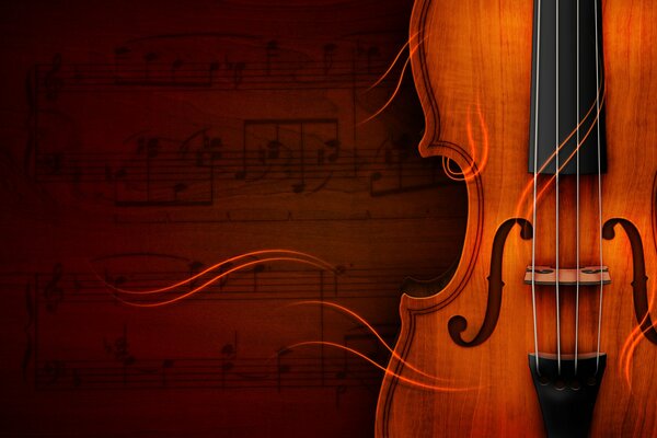 A violin playing beautiful music