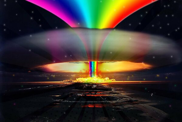 Радужный ядерный взрыв в мире