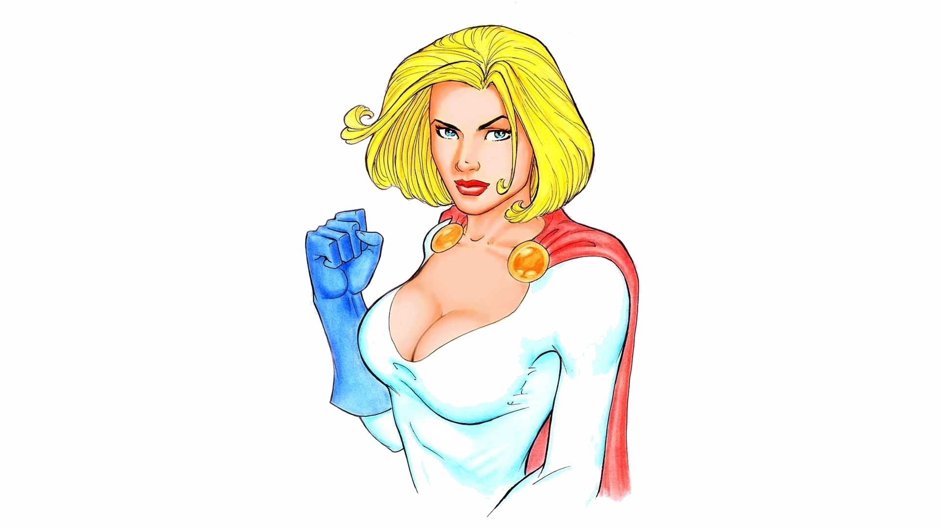 dc comics power girl breasts suit coat view