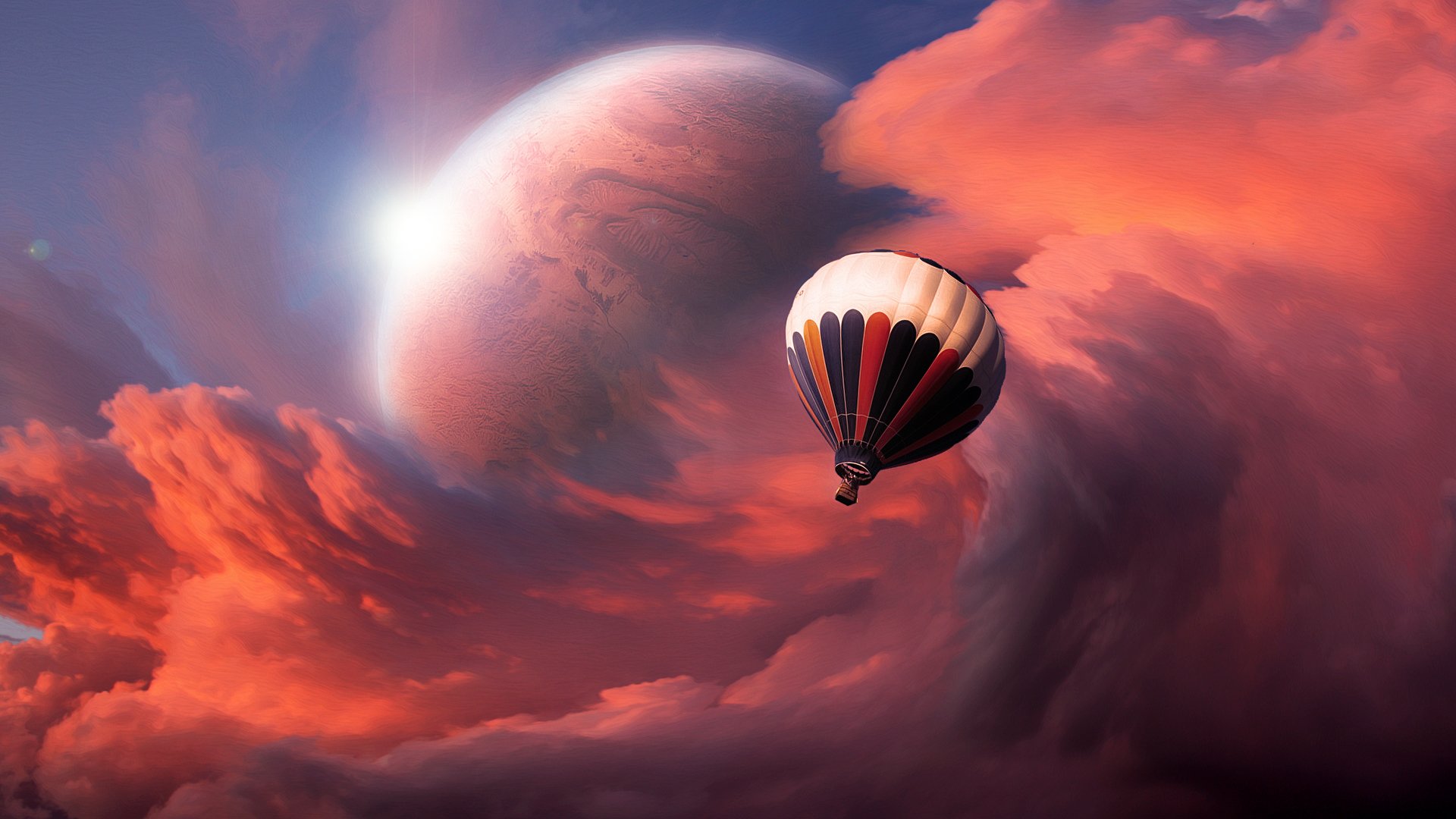 balloon planet sky cloud