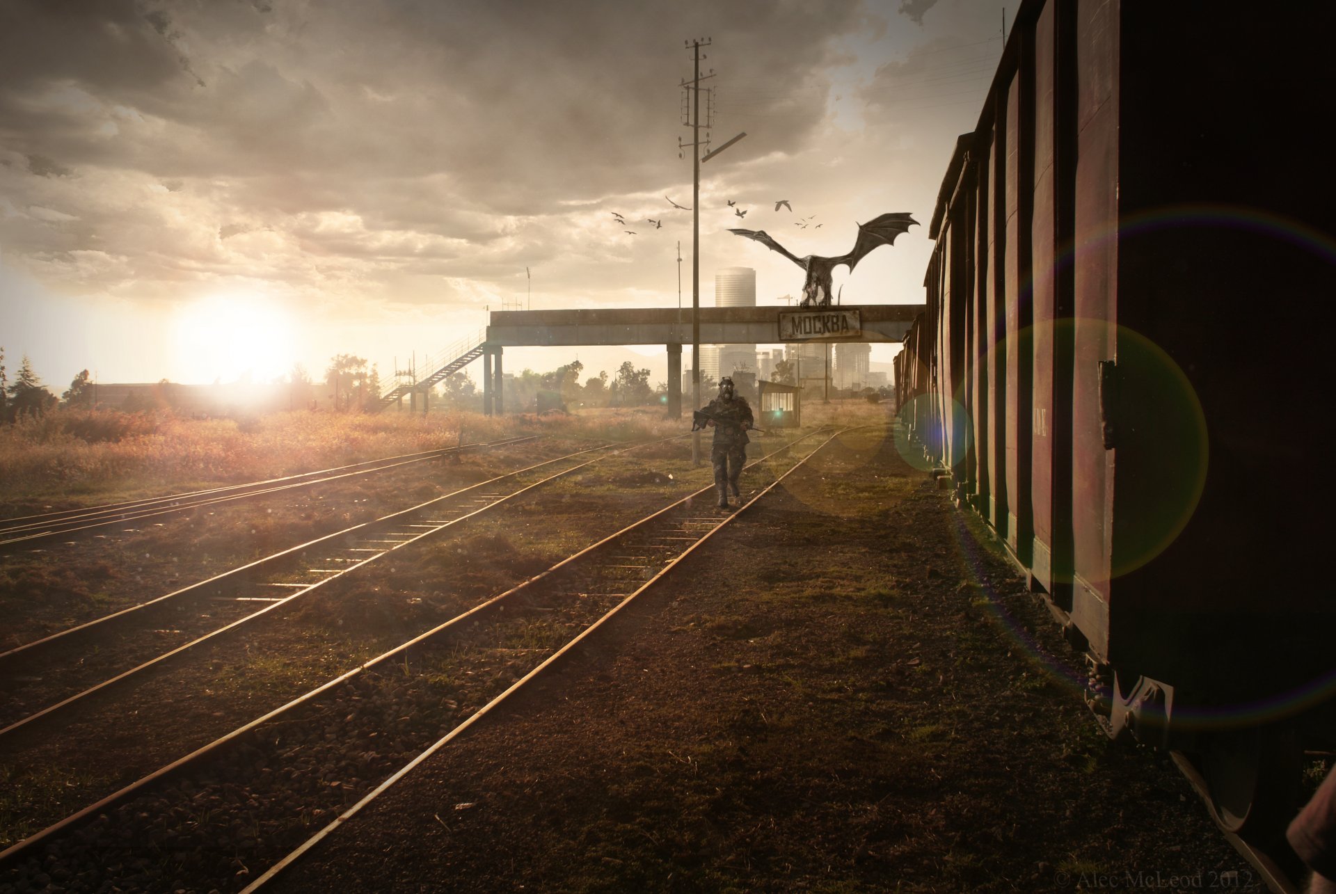 mosca apocalisse treno strada