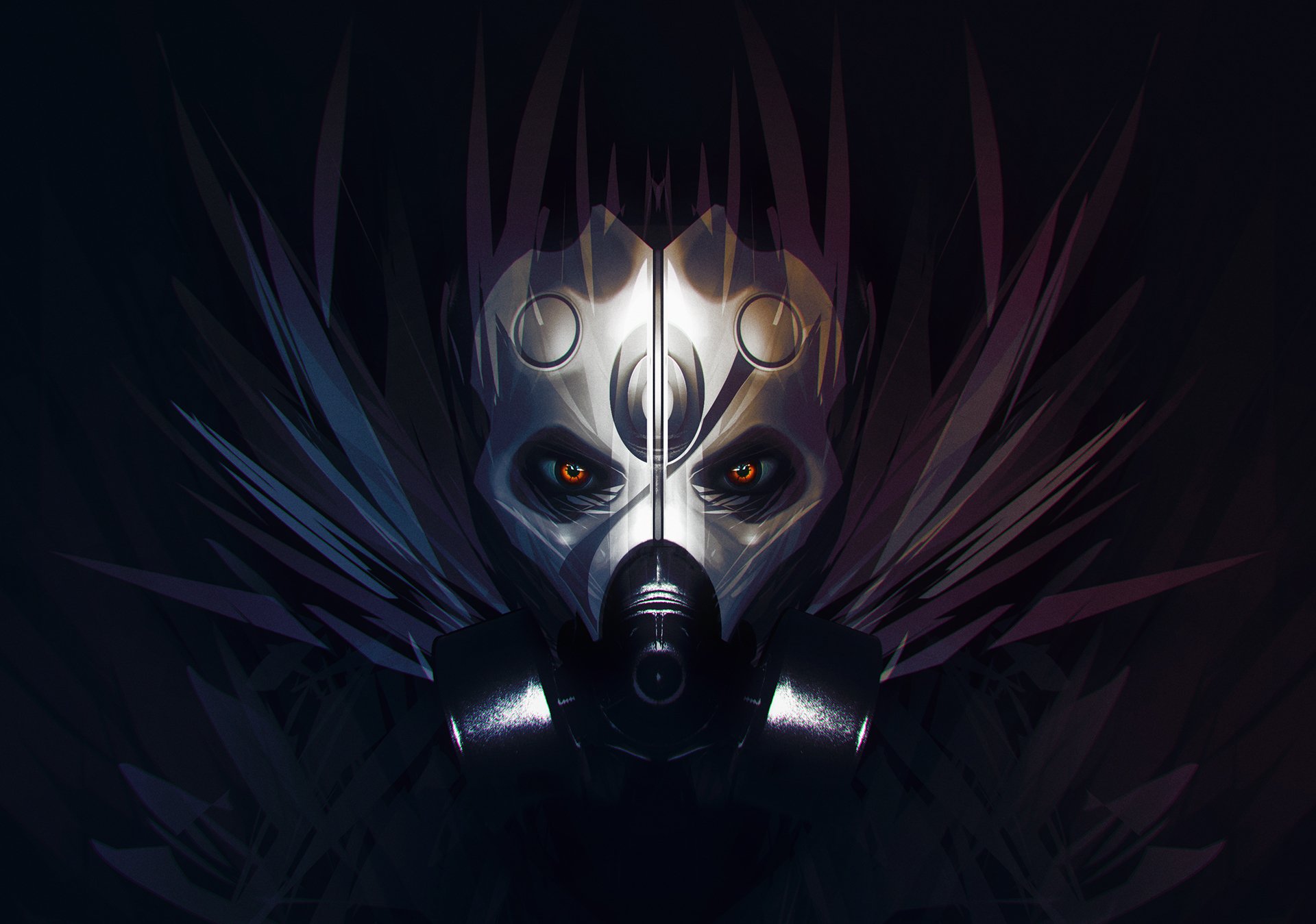 bastien grivet art grivetart gaz visage yeux masque filtre