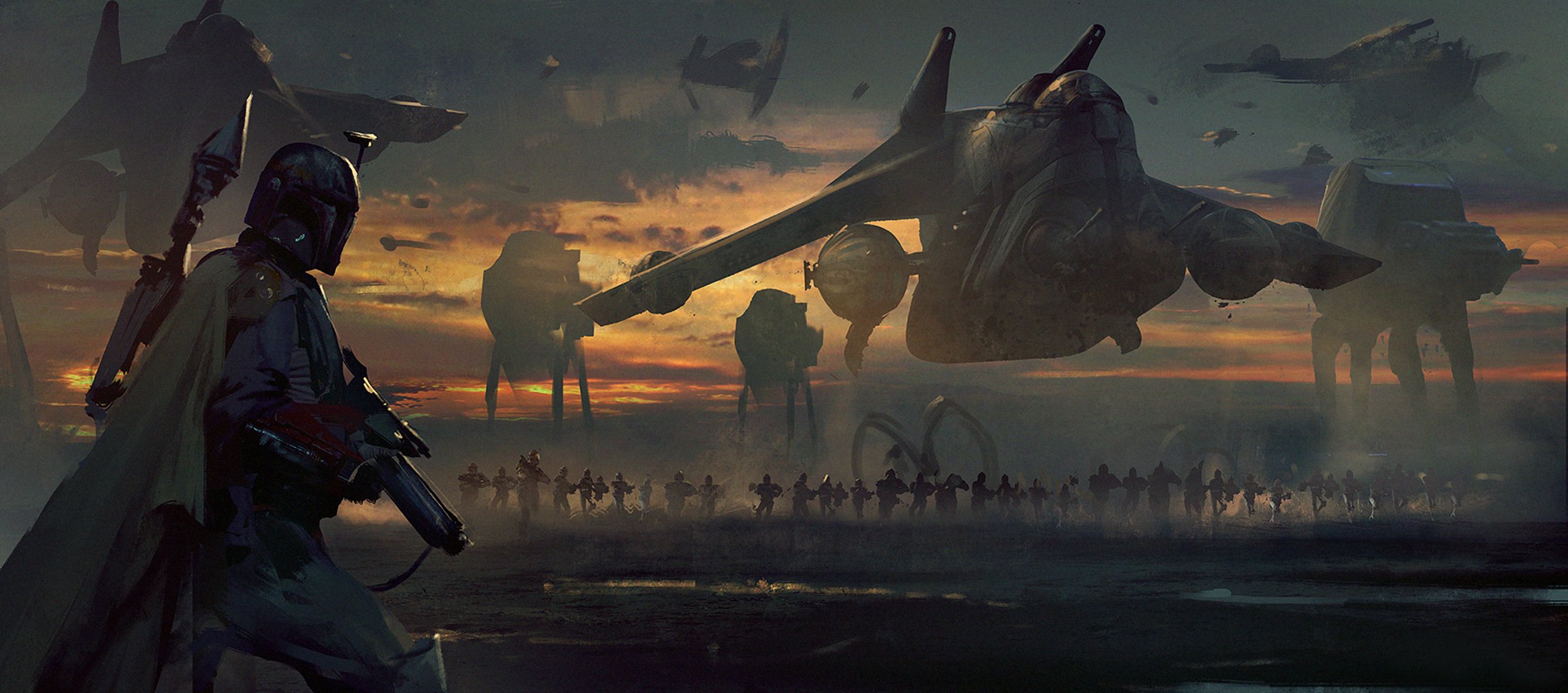 boba fett star wars art imperial march