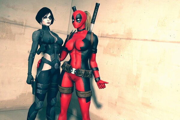 Lady deadpool from comics in costumes