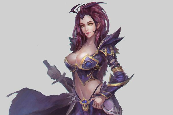 Fantastic art with a warrior girl
