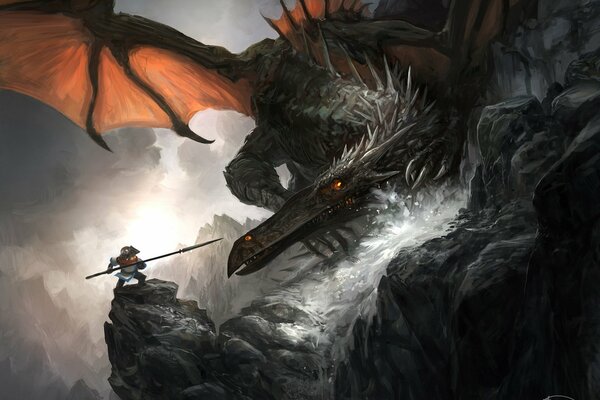 The knight s battle with the dragon