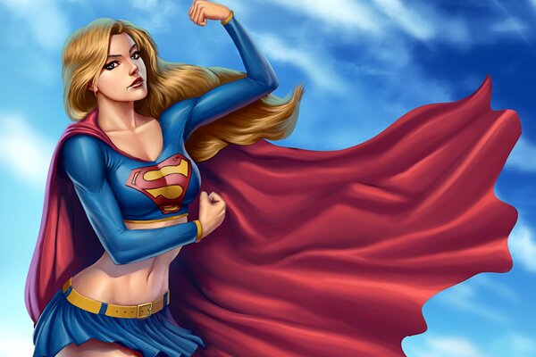 Mujer superhéroe en traje