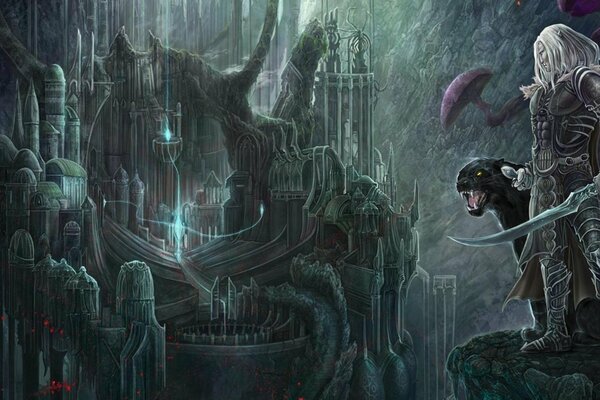 Illustrazione del libro in stile fantasy