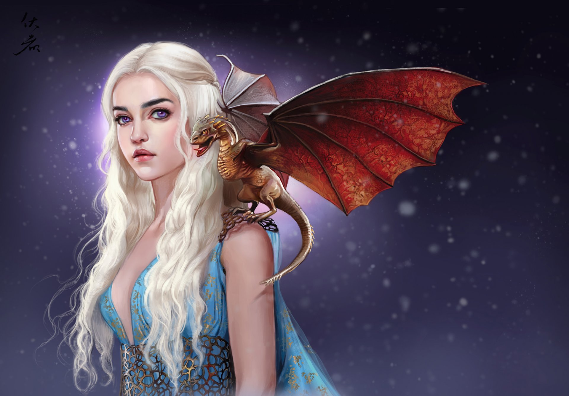 art game of thrones song of ice and fire song of ice and fire daenerys targaryen dragon girl white hair