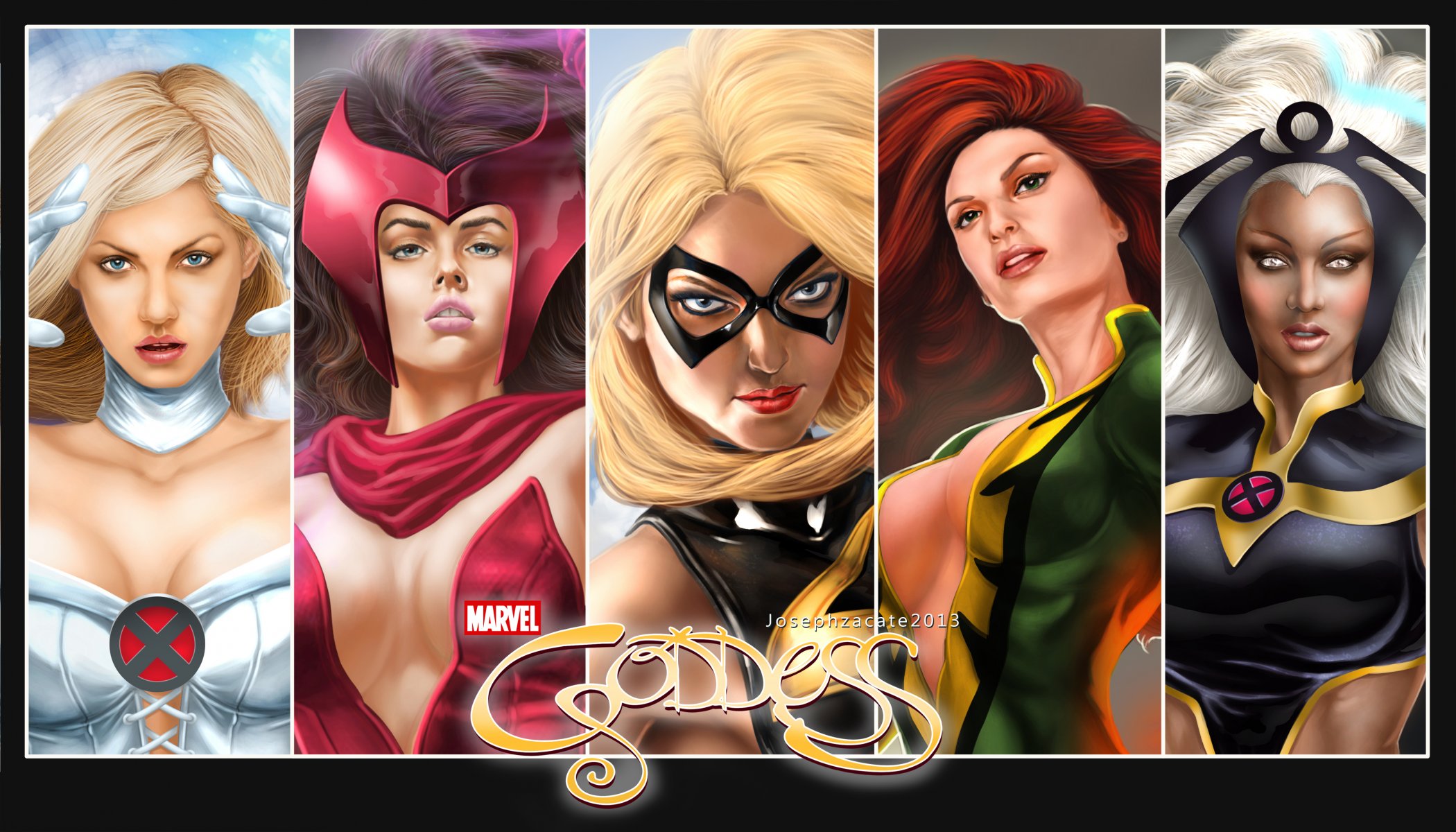 emma frost sorcière écarlate mme marvel warbird gene grey-summers phoenix tempête marvel