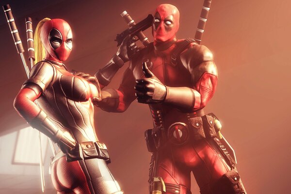 Lady Deadpool und Deadpool aus den Comics