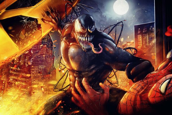 Śmiertelna bitwa Spider-Mana z Venomem