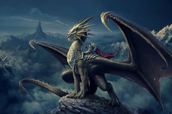 Dragon sur le Mont art