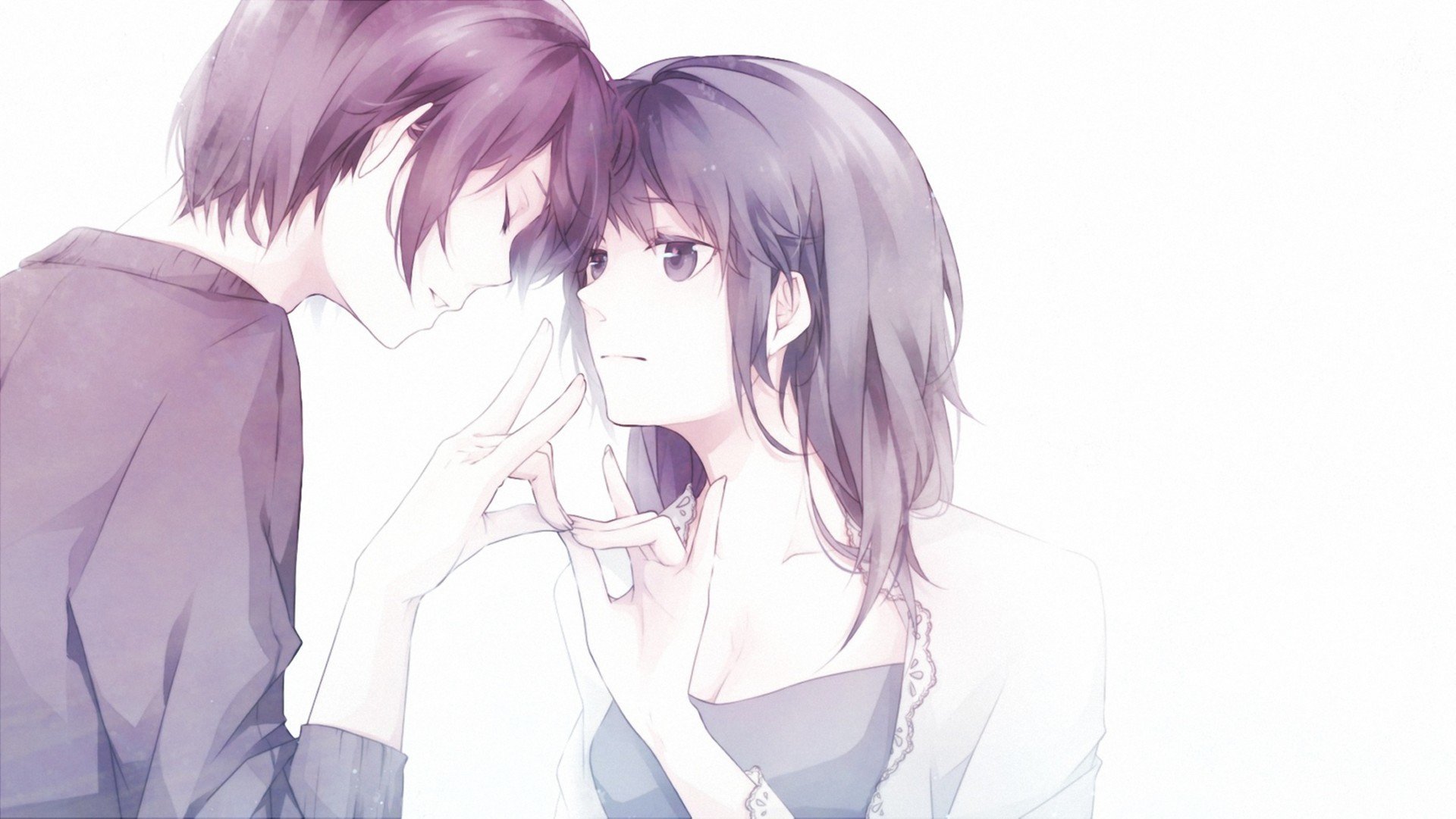 art sekiyu girl guy hands the pair white background love