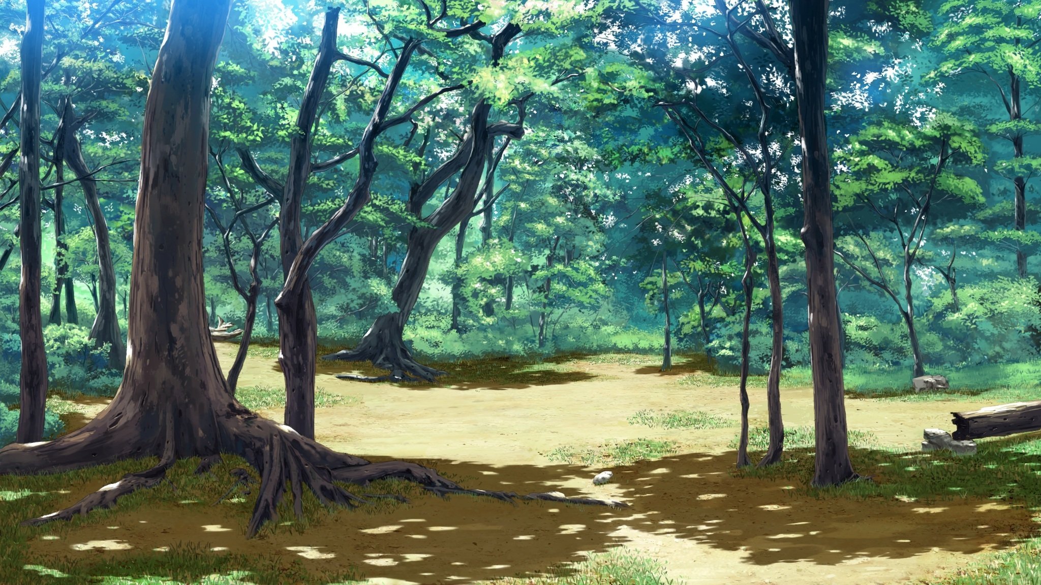 art koiken otome landscape nature forest tree leaves anime branch