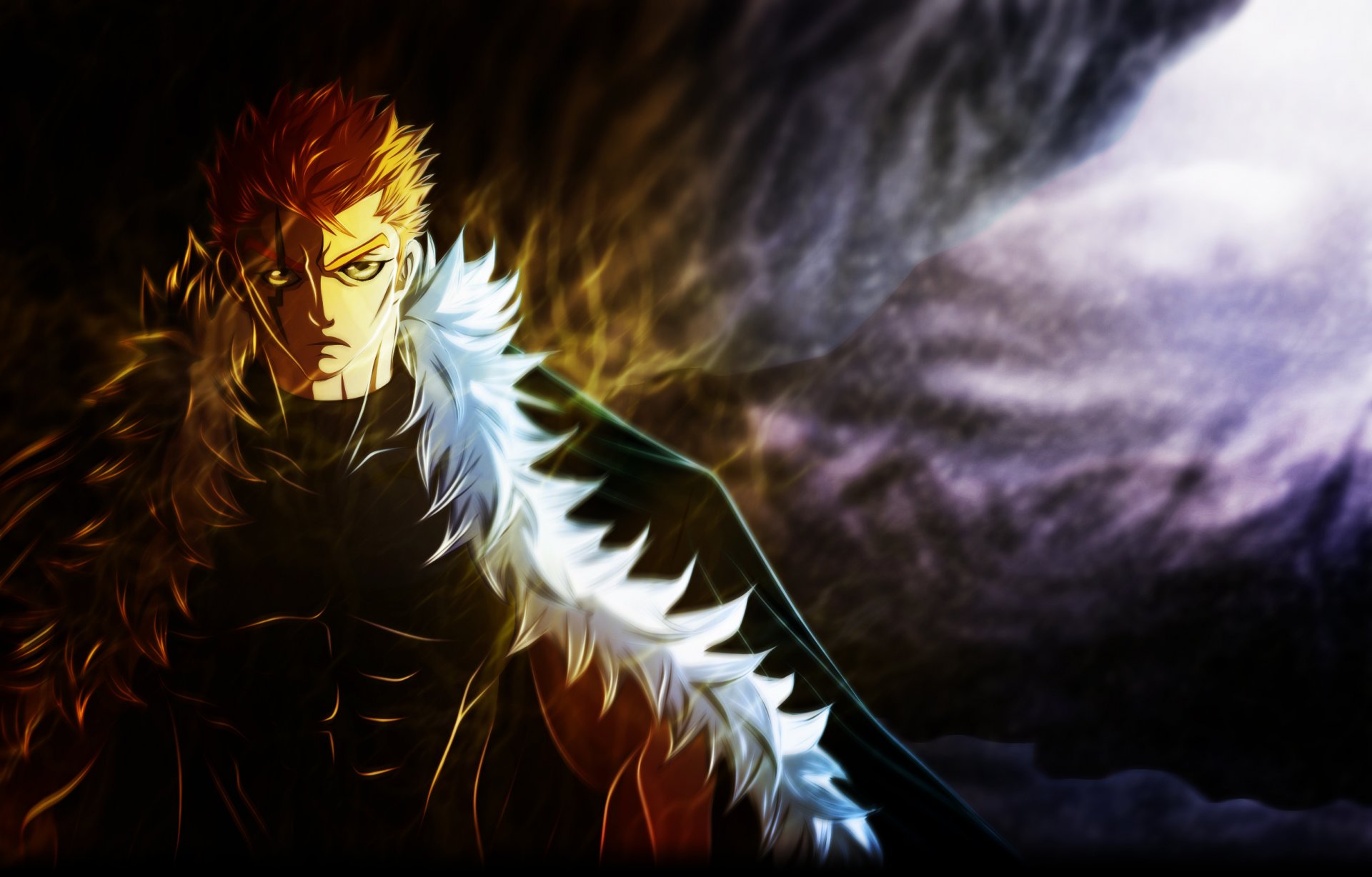 arte deohvi fiaba laxus dreyar anime fairy tail tale fidanzato cicatrice pelliccia muscoli