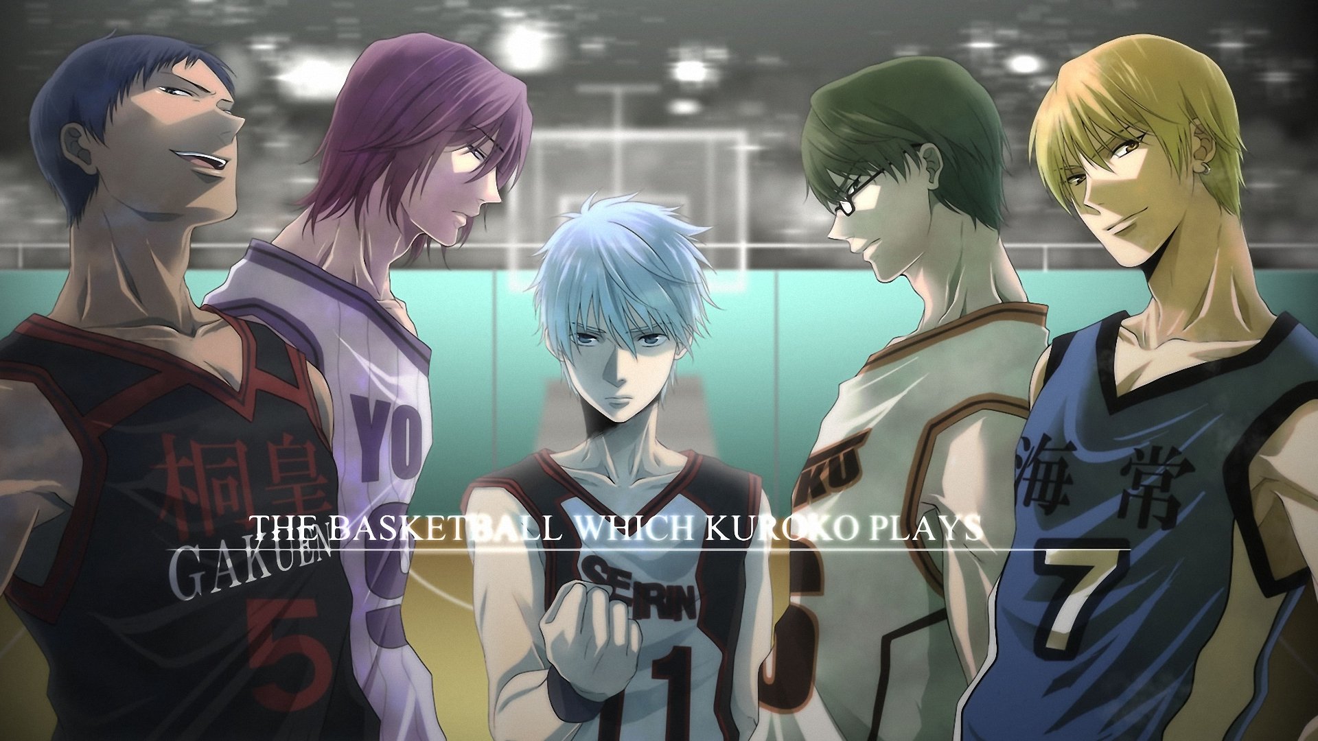 kuroko nie kosz koszykówka kuroko zespół sport aomine daiki kise ryouta kuroko tetsuya midorima shintarou murasakibara atsushi okulary kolczyk