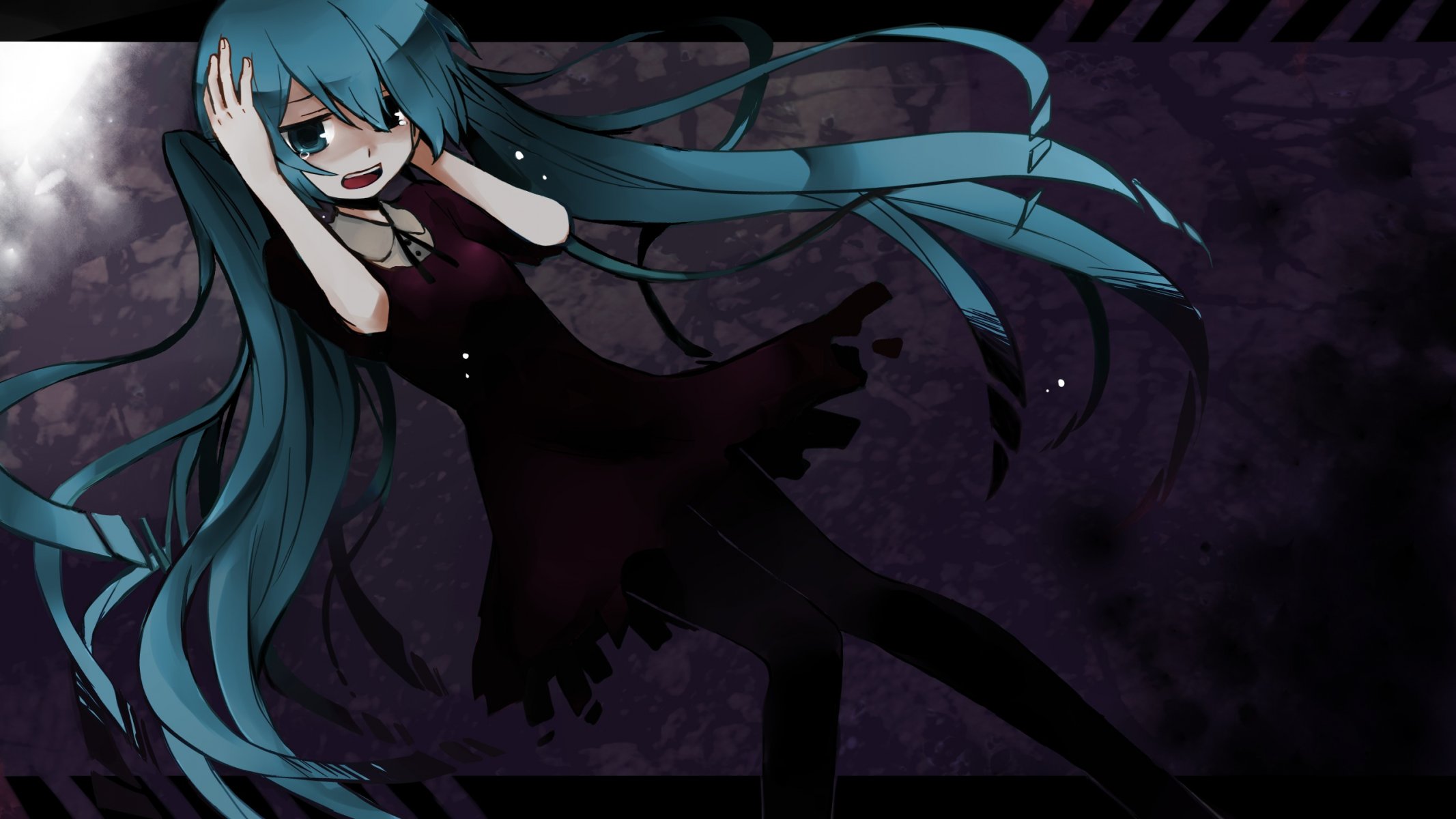 vocaloid vocaloid hatsune miku girl tear