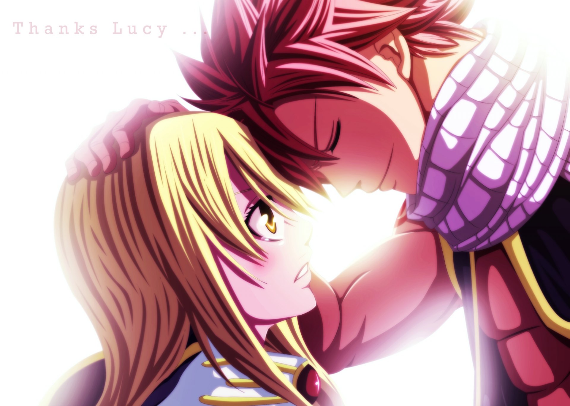 art fafacu anime bajka lucy heartfilia natsu dragneel bajka o fairy tail dziewczyna chłopak łzy szalik