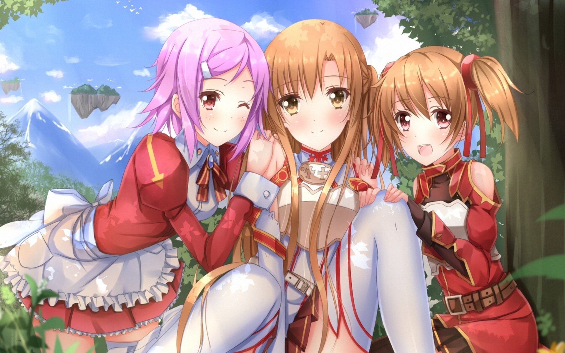 anime art sword art online silica sao sword master online asuna lizbeth